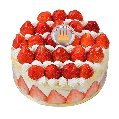 草莓物語圓形－生日蛋糕－喜洋洋烘焙美食購物網－傳統美食好滋味